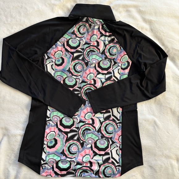 RLX Ralph Lauren Long Sleeve Black Printed Golf/Tennis Polo Performance Shirt--S - Picture 13 of 16